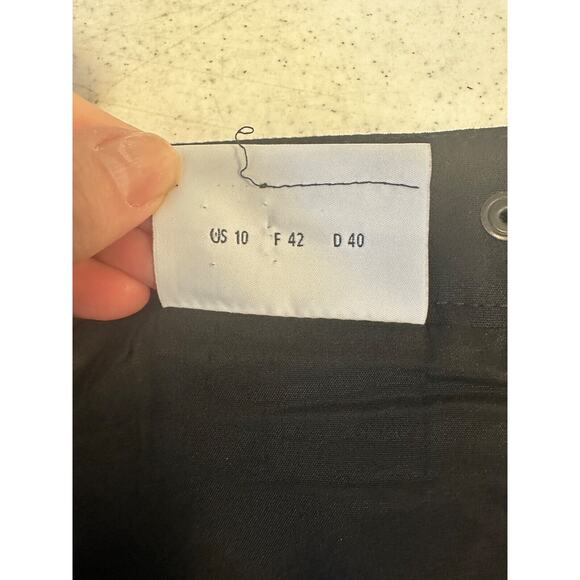 Akris Punto Black Knee Length Pencil Skirt Size 10 Career Stretch Lined A55 - Picture 5 of 8